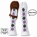 CouldNook Argyle Split-Toe Socks - Diamond Pattern