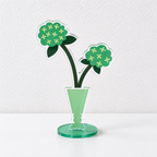 CouldNook Flower Memo Clip - Printed Acrylic Stem And Round Base