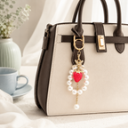 CouldNook Pearl Strawberry Keychain - Bowknot Bag Pendant