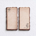 CouldNook Aged Letter Sticky Notes - Darkened Borders And Botanical Details
