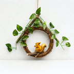 CouldNook Botanical Wall Hanging - Twig Frame and Dangling Accents