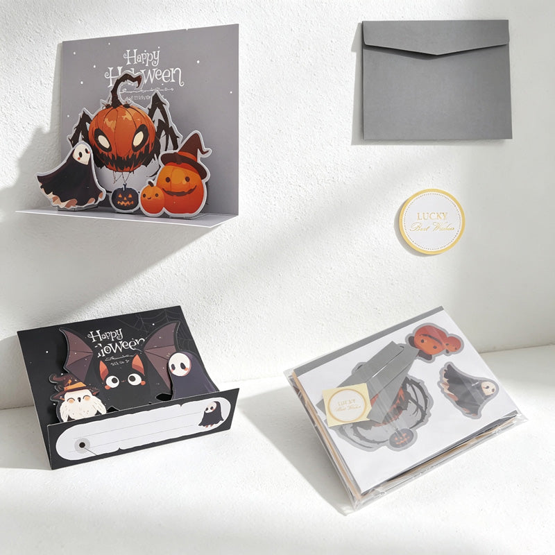 CouldNook Halloween Pop-Up Greeting Card - Four Scene Set
