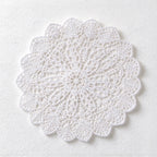 CouldNook Round Lace Table Mat - Floral Openwork And Decorative Edges