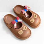 CouldNook Bear Mary Jane Slides - Three Neutral Color Options