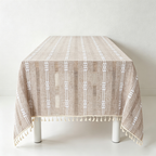CouldNook Double Line Tablecloth - Warm Dining Accent