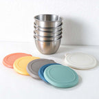 CouldNook Stainless Steel Sauce Cup - Rounded Bowl and Optional Colorful Lid