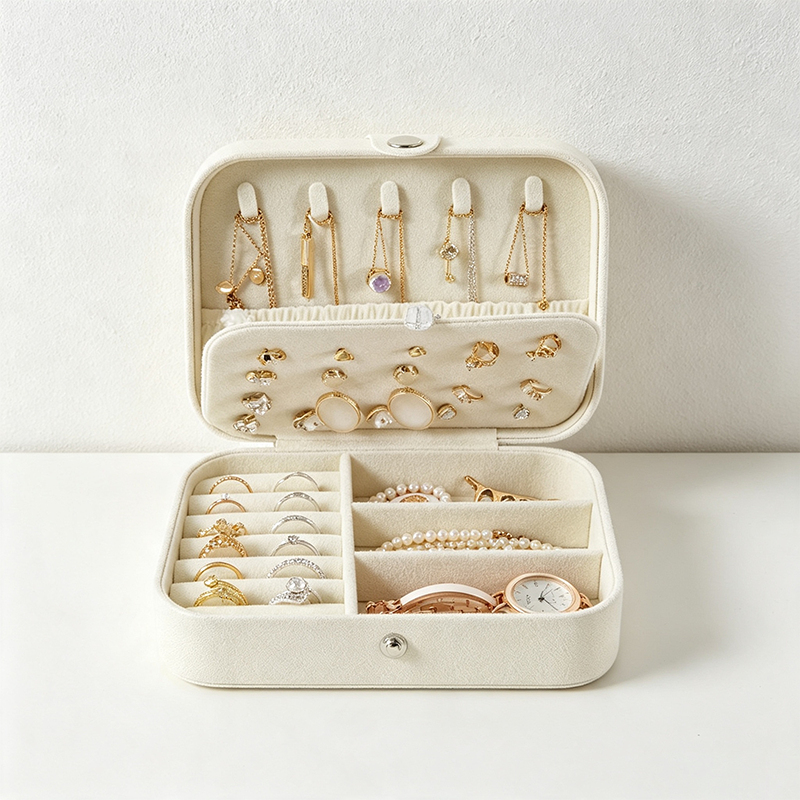 CouldNook Double Layer Pastel Jewelry Case - Organized Living Detail