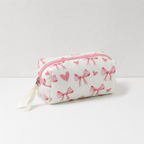 CouldNook Quilted Cosmetic Bag - Bow Print and Top Handles