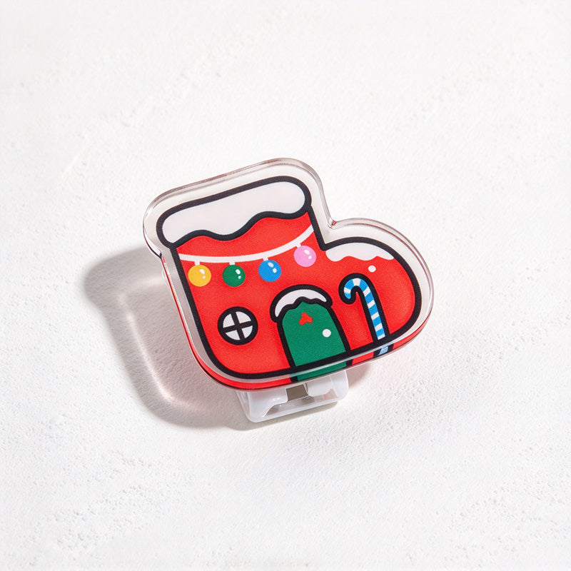 CouldNook Christmas Memo Clip - Festive Characters And Clear Shaped Border