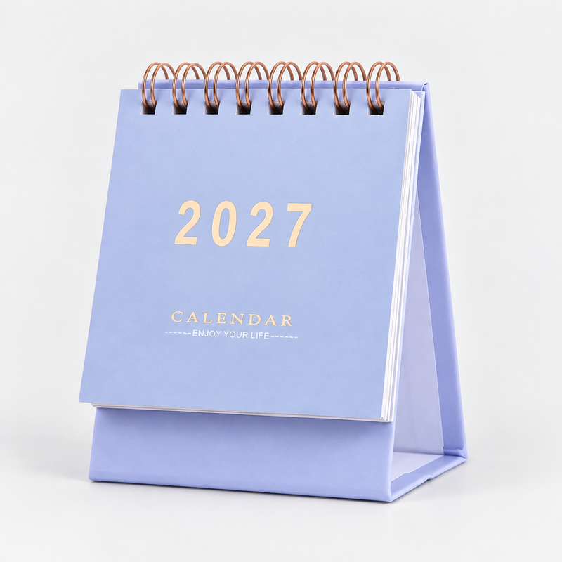 CouldNook 2027 Gold Foil Mini Desk Calendar - Assorted Colors