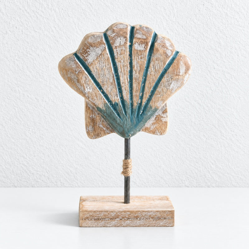 CouldNook Coastal Tabletop Ornament - Sea Motif and Raised Base