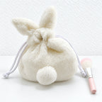 CouldNook Rabbit Drawstring Pouch - Long Ears and Pompom Tail