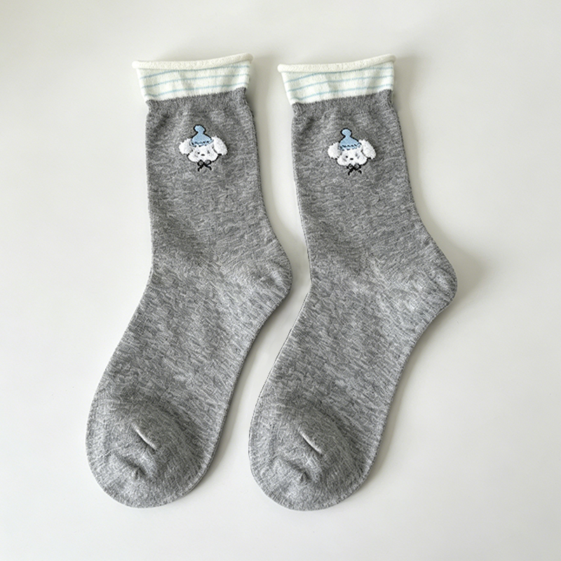 CouldNook Dog Graphic Crew Socks - Casual Gift Accent