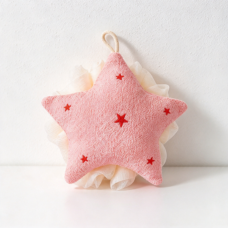CouldNook Star Bath Pouf - Dual Textured Faces