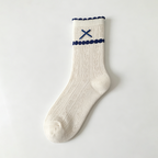 CouldNook Bow Embroidered Crew Socks - Gentle Outfit Accent