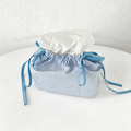 CouldNook Striped Drawstring Tissue Box - Colorful Desk Pouch