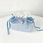 CouldNook Striped Drawstring Tissue Box - Colorful Desk Pouch