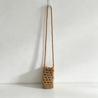 CouldNook Woven Crossbody Mobile Phone Bag - Artistic Hollow-Out Shoulder Bag