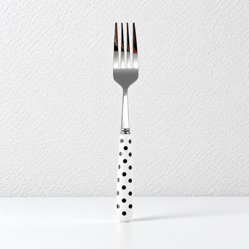 CouldNook Ceramic Handle Flatware - Geometric Pattern Dining Collection