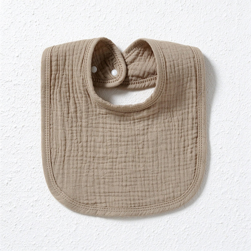 Four-Layer Cotton Gauze Bib with Bound Edges