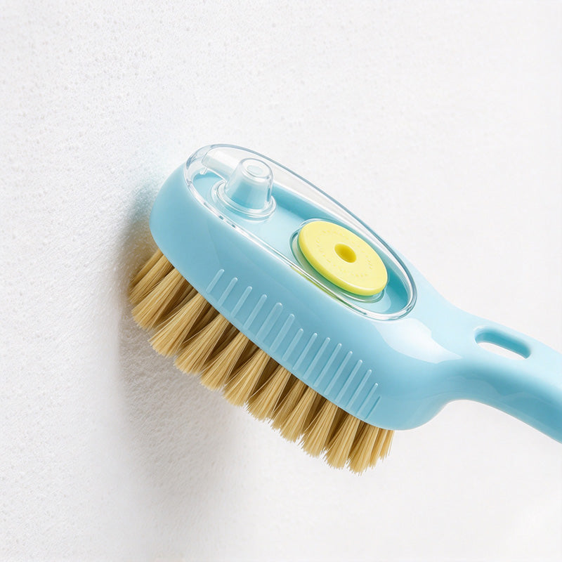 CouldNook Fish Kitchen Cleaning Brush - Press Button And Liquid Reservoir