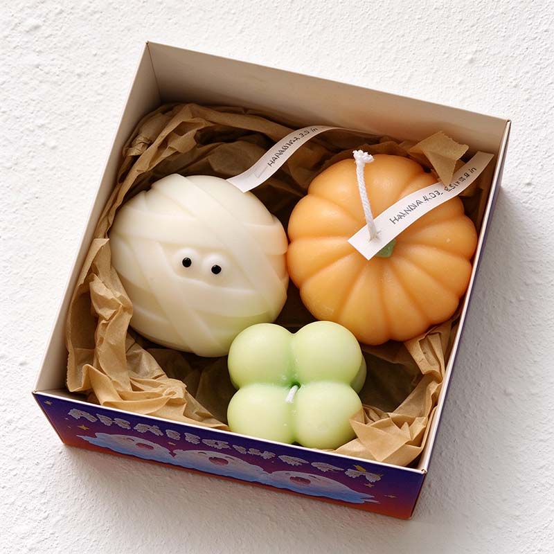 CouldNook Halloween Scented Candle Set - Ghost Pumpkin Trio