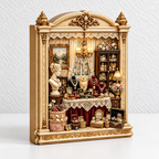 Jewelry Shop Fridge Magnet - Ornate Frame and Miniature Displays