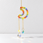 CouldNook Rainbow Beaded Suncatcher - Shaped Frame and Hanging Glass Drops