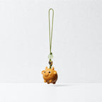 CouldNook Wood-Look Zodiac Phone Charm - Loop Cord Attachment