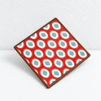 CouldNook Patterned Fabric Coaster - Square Shape and Contrasting Border