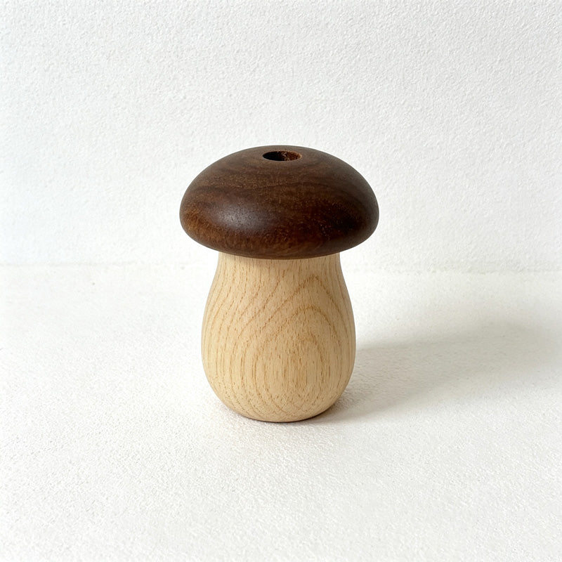 CouldNook Wooden Mushroom Toothpick Holder - Two-Tone Cap Design