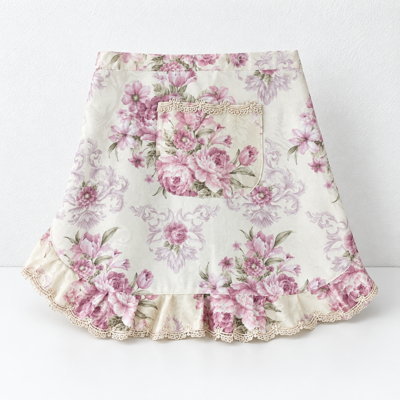 CouldNook Floral Kitchen Apron - Soft Floral Pattern Kitchen Wear