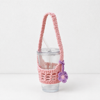 CouldNook Yarn Drink Carrier - Long Handle and Flower Detail
