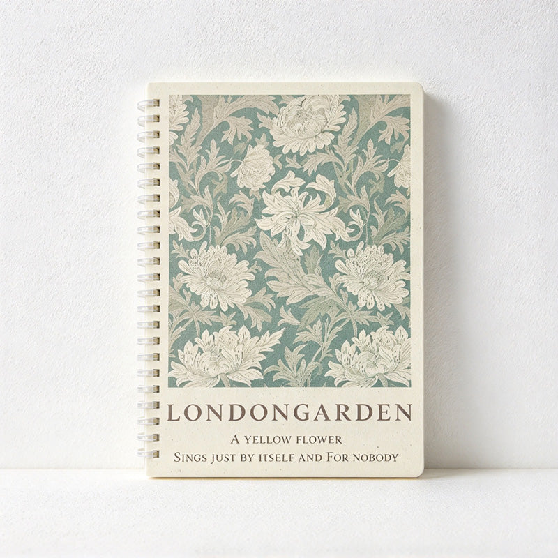 CouldNook Floral Spiral Notebook - Flexible PP Cover and Soft Coil Binding