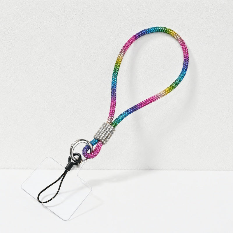 CouldNook Knotted Rhinestone Phone Wrist Strap - Clear Tether Tab