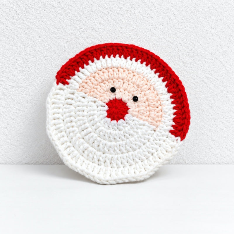 CouldNook Yarn Coaster - Animal Faces and Fringed Tabletop Motifs