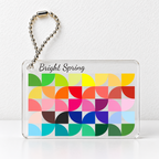 CouldNook Seasonal Color Palette Keychain - Geometric Swatches and Clear Border