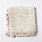 CouldNook Tassel Tablecloth - Floral Prints and Subtle Striped Pattern Options
