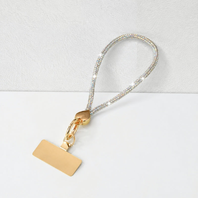 CouldNook Rhinestone Heart Phone Wristlet - Metallic Charm Connector