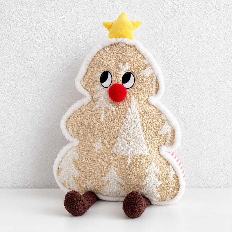 CouldNook Christmas Tree Cushion - Raised Patterns And Three Color Choices