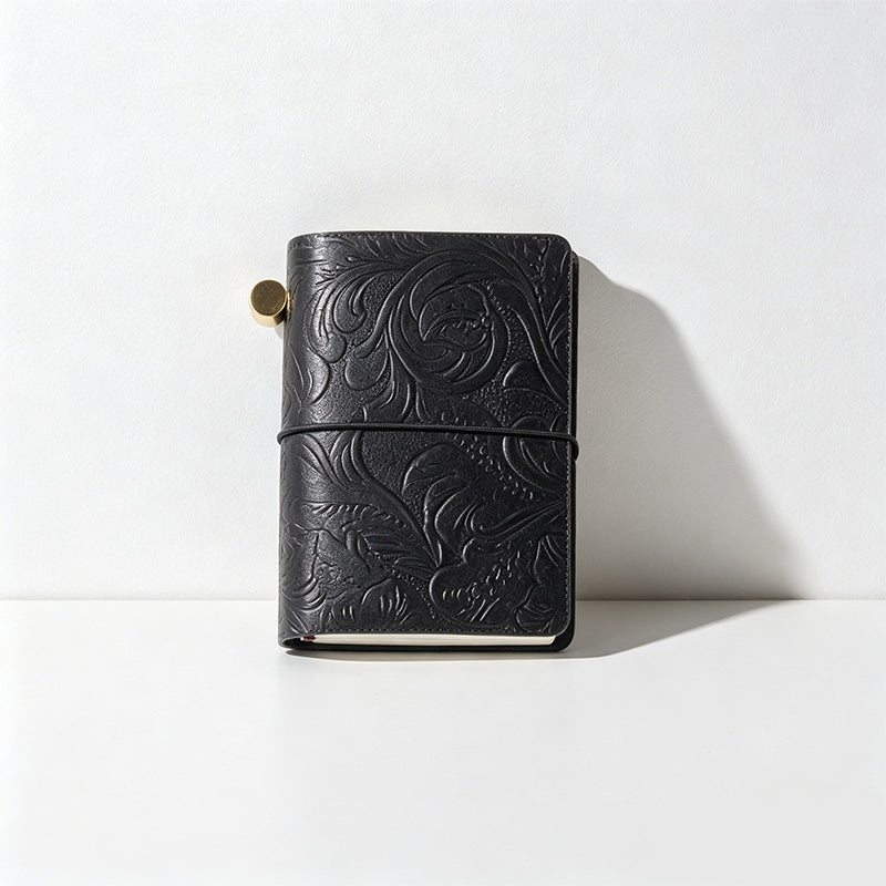 CouldNook Mini Vintage Embossed Carved - Leather Traveler’s Notebook