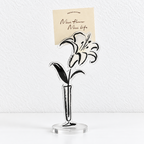 CouldNook Line-Art Flower Memo Stand - Acrylic Vase Silhouette And Clip