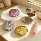 CouldNook Compact Mirror - Ribbed Seashell Shape