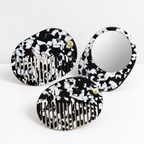 CouldNook Rotating Comb And Mirror - Oval Acetate Body And Pivot