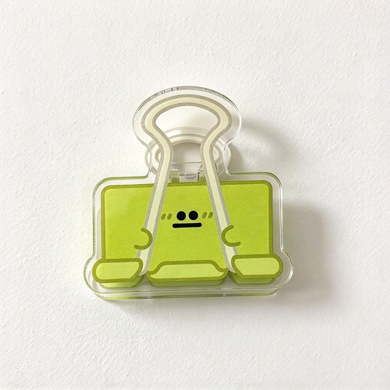 CouldNook Face Memo Clip - Binder Clip Silhouette And Simple Expression