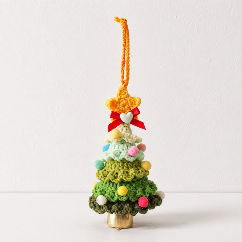 CouldNook Tiered Christmas Tree Ornament - Pompom Bell Detail