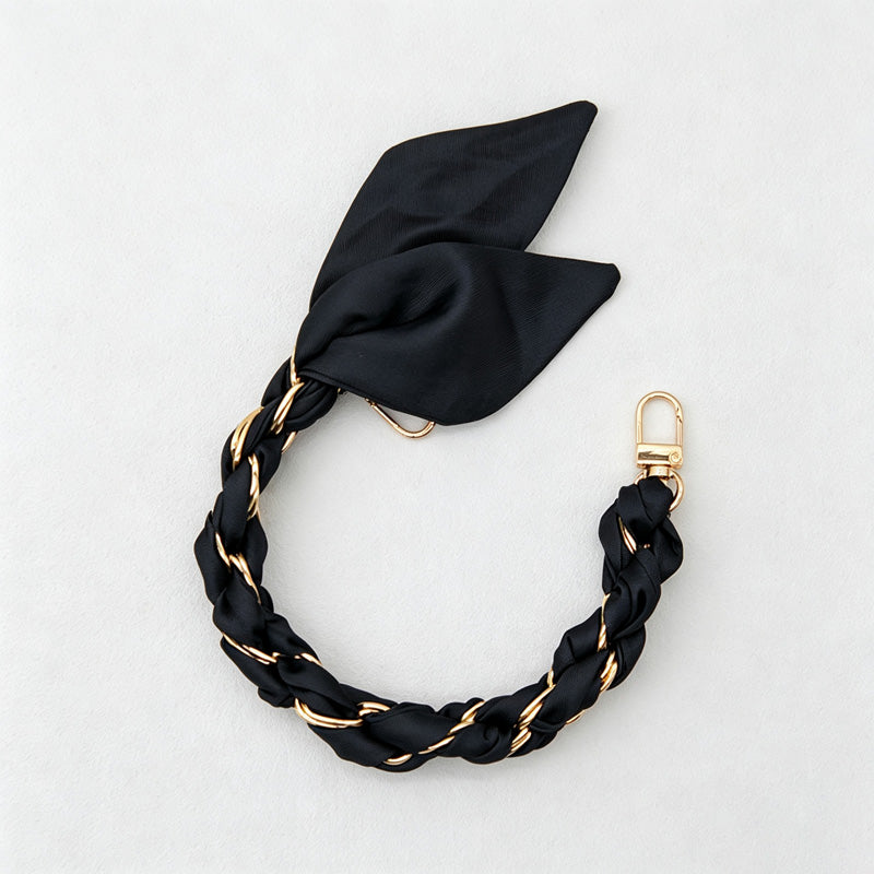 CouldNook Scarf Woven Phone Chain - Metal Wrist Lanyard