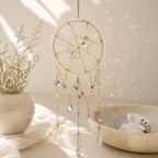 CouldNook Spiderweb Crystal Suncatcher Ornament - Beaded Hanging Strands