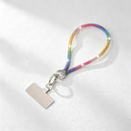 CouldNook Rhinestones Set Wrist Phone Strap with Heart-Shaped Links
