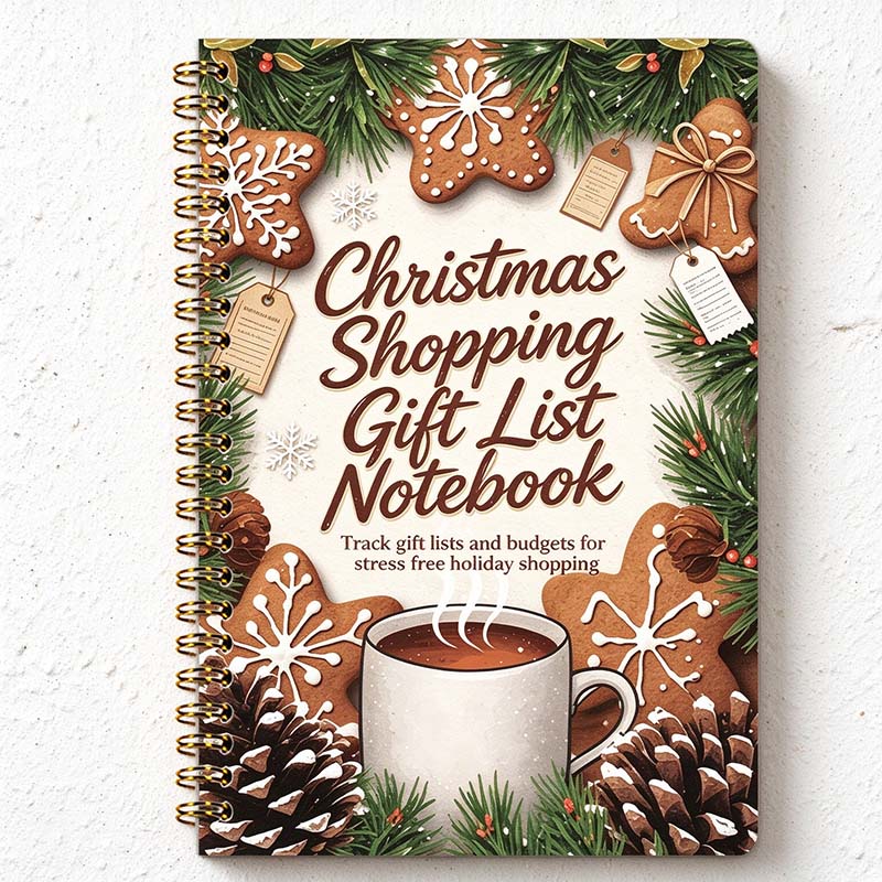 CouldNook Christmas Shopping Planner - Spiral Binding And Gift Budget Pages